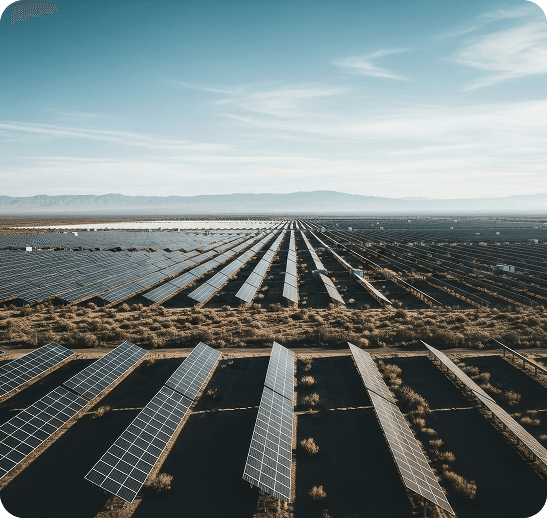 Solar farm growth illustration